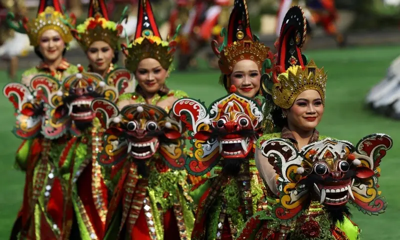 Dancers perform during a ceremony marking the country's 81st Independence Day, at the Presidential Palace in Jakarta, Indonesia, August 17, 2026. &mdash; Reuters