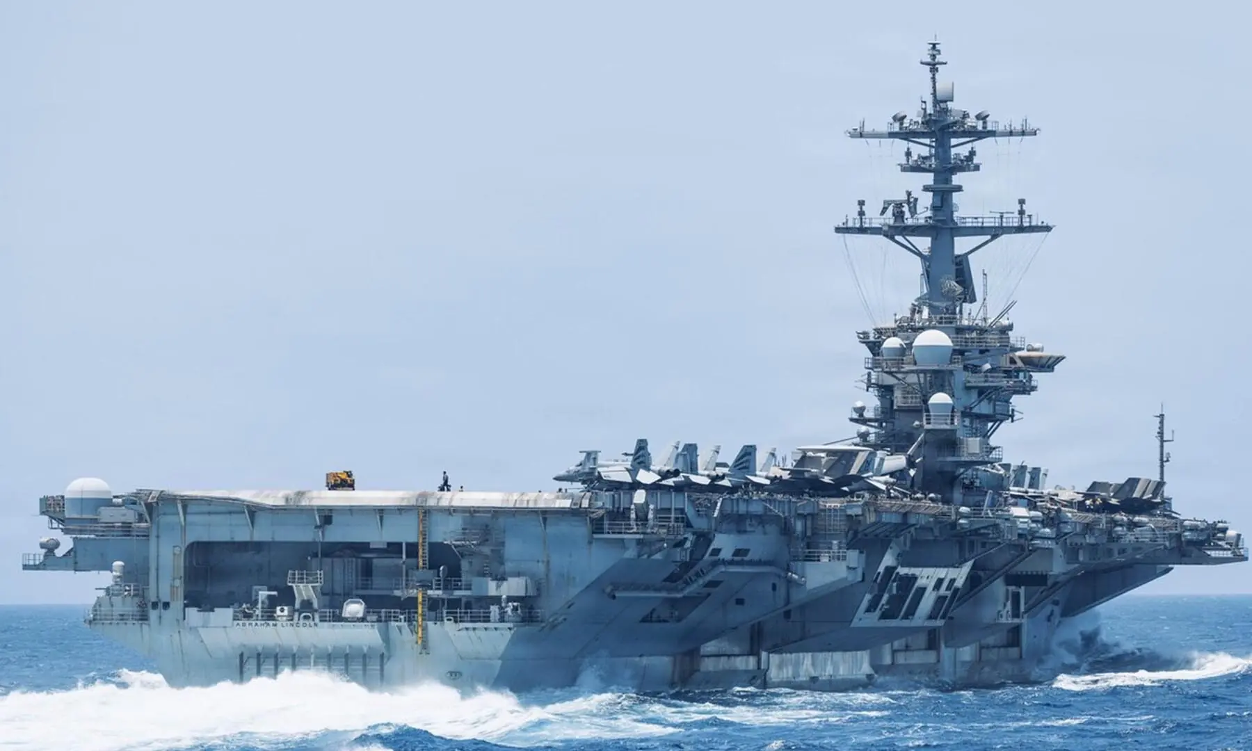 A photo of the USS Abraham Lincoln aircraft carrier, released on June 2, 2026. — X/@CENTCOM/File