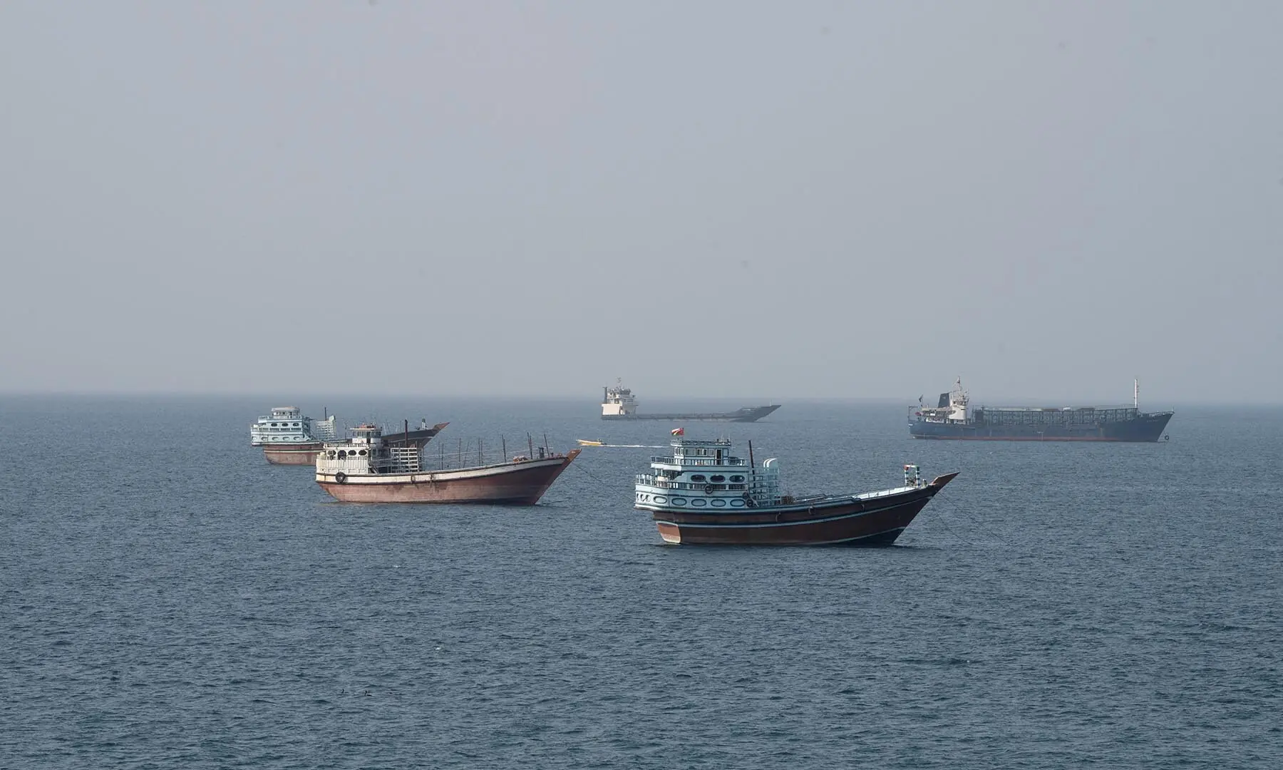 Vessels near the Strait of Hormuz, as seen from Musandam, Oman on August 17, 2026. &mdash; Reuters