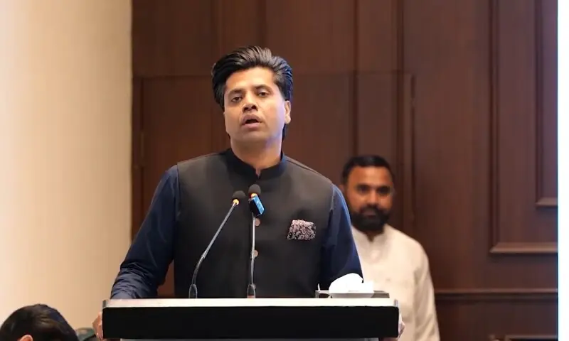 Khyber Pakhtunkhwa Information Minister Shafiullah Jan addresses a gathering on August 18, 2026. — @ShafiJanPTI/X Khyber Pakhtunkhwa Information Minister Shafiullah Jan addresses a gathering on August 18, 2026. — @ShafiJanPTI/X
