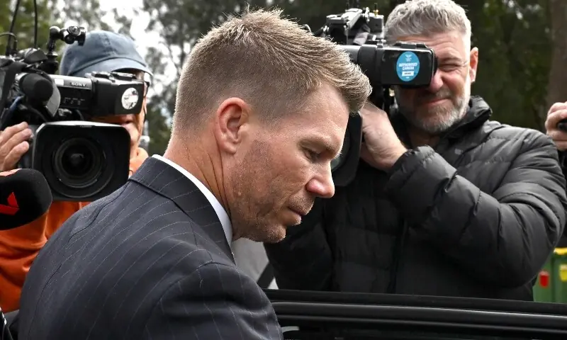 Australia's former cricketer David Warner (C) leaves Waverley Local Court in Sydney on August 18, 2026, after being fined and ordered to use a vehicle breathalyser lock following his admission to a drink-driving offence. — AFP Australia's former cricketer David Warner (C) leaves Waverley Local Court in Sydney on August 18, 2026, after being fined and ordered to use a vehicle breathalyser lock following his admission to a drink-driving offence. — AFP