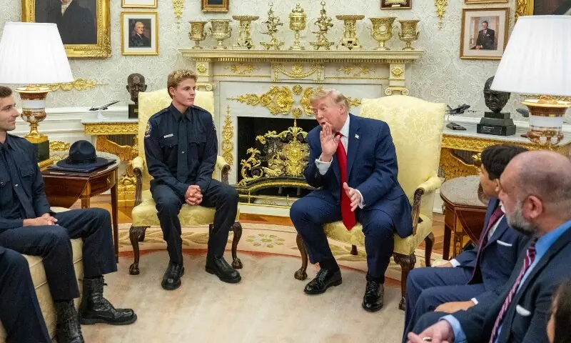US President Donald Trump meets with lifeguard Ryder Williams in the Oval Office of the White House in Washington, DC, on August 17, 2026. —AFP US President Donald Trump meets with lifeguard Ryder Williams in the Oval Office of the White House in Washington, DC, on August 17, 2026. —AFP