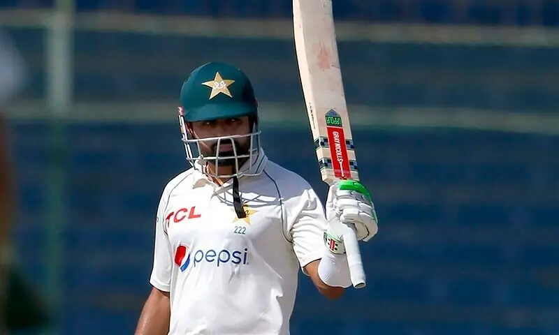 Pakistan's Babar Azam celebrates after completing fifty during the fourth day of the second Test match between Pakistan and Australia at the National Stadium in Karachi on March 15, 2022. —AP/File Pakistan's Babar Azam celebrates after completing fifty during the fourth day of the second Test match between Pakistan and Australia at the National Stadium in Karachi on March 15, 2022. —AP/File