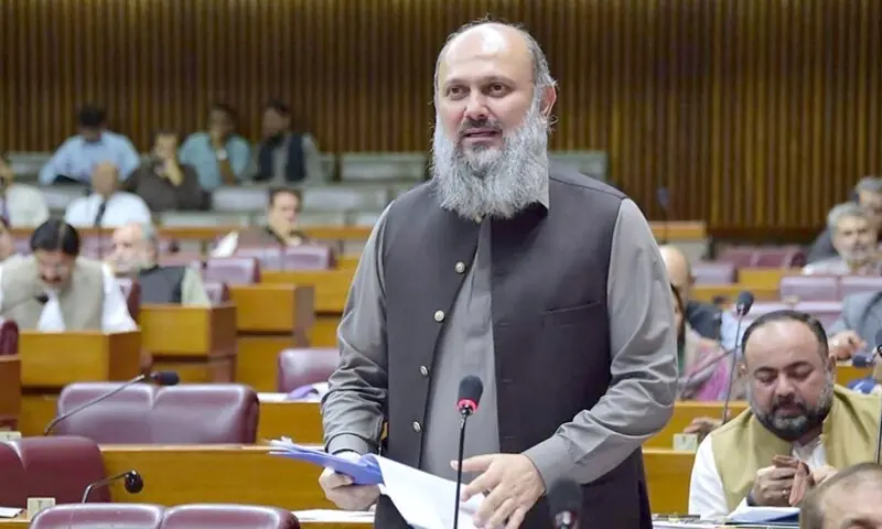 Minister for Commerce Jam Kamal Khan speaks in the National Assembly in this file photo, — APP Minister for Commerce Jam Kamal Khan speaks in the National Assembly in this file photo, — APP