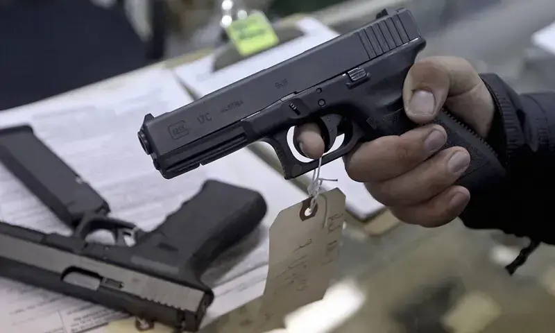 An undated image of a pistol. &mdash; Reuters/File