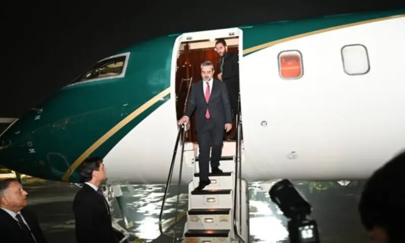 Syrian Foreign Minister Asaad Hassan Al-Shaibani arrives in Islamabad, Pakistan, on August 20, 2026. &mdash; Photo courtesy @ForeignOfficePk/X