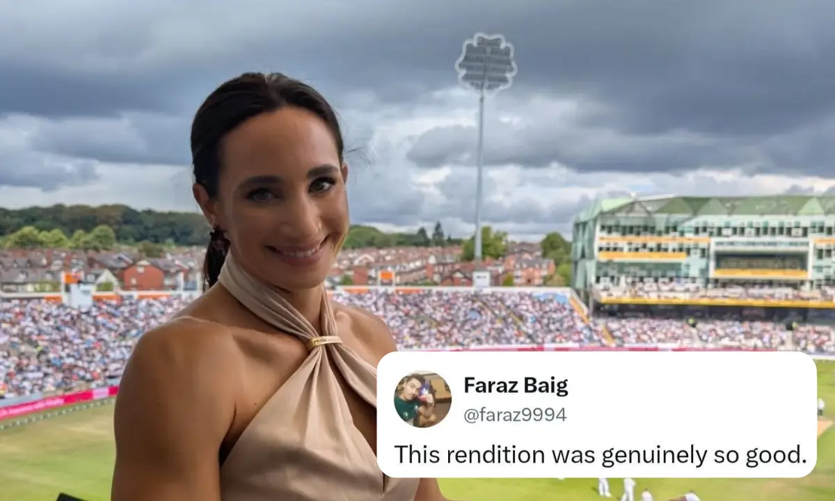 'Give her a NADRA card': Pakistan fans left awestruck by Britain's Laura Wright singing the national anthem 'Give her a NADRA card': Pakistan fans left awestruck by Britain's Laura Wright singing the national anthem