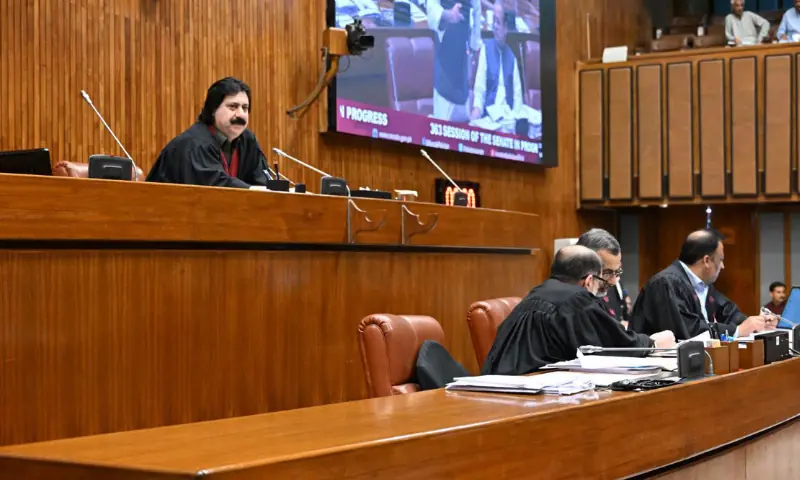 Senator Manzoor Kakar chaired the Senate session on Friday. — Photo courtesy Senate/Facebook Senator Manzoor Kakar chaired the Senate session on Friday. — Photo courtesy Senate/Facebook