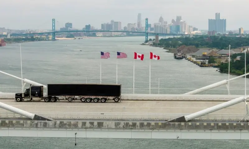 A drone view shows a vehicle crossing the $4.7 billion Gordie Howe International Bridge, connecting Windsor, Ontario and Detroit, Michigan, the day after it opened in Windsor, Ontario, Canada, July 28, 2026. --Reuters A drone view shows a vehicle crossing the $4.7 billion Gordie Howe International Bridge, connecting Windsor, Ontario and Detroit, Michigan, the day after it opened in Windsor, Ontario, Canada, July 28, 2026. --Reuters
