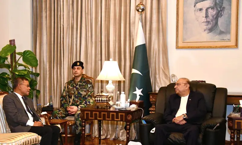 Malaysia&rsquo;s Minister for Home Affairs Saifuddin Nasution Bin Ismail calls on President Asif Ali Zardari at Aiwan-i-Sadr.&mdash;INP