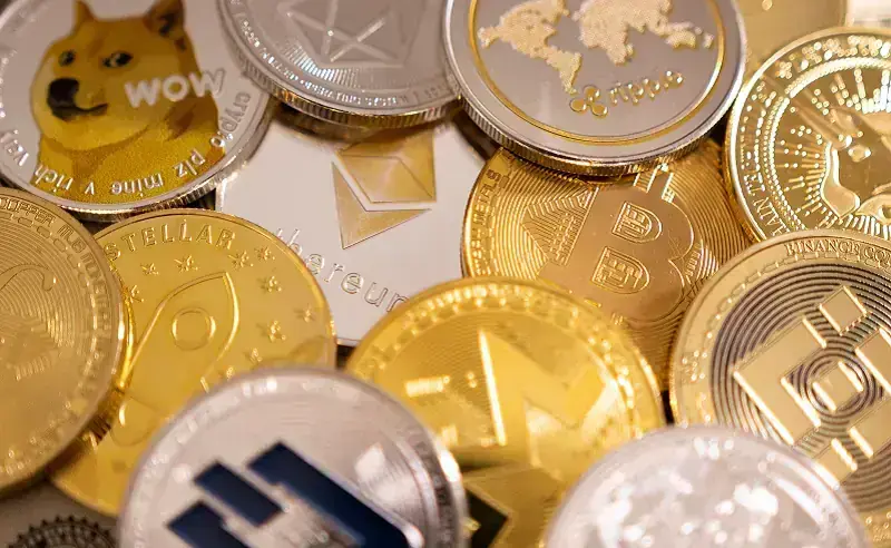 A representation of cryptocurrencies are seen in this illustration. &mdash; Reuters/File