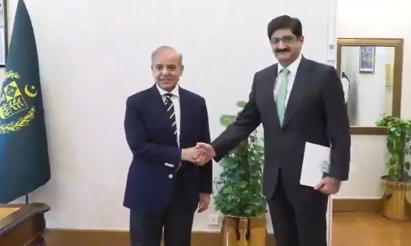Prime Minister Shehbaz Sharif and Sindh Chief Minister Murad Ali Shah meet in Islamabad on August 24, 2026. &mdash;X/@pmln_org