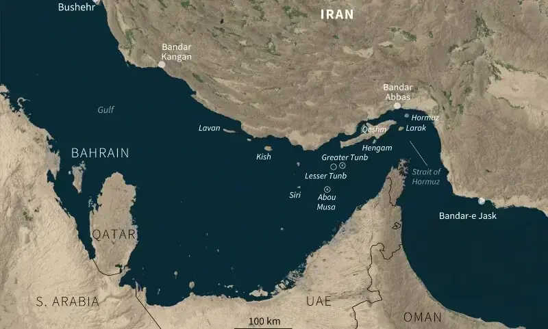 A graphic map shows Strait of Hormuz. — AFP A graphic map shows Strait of Hormuz. — AFP