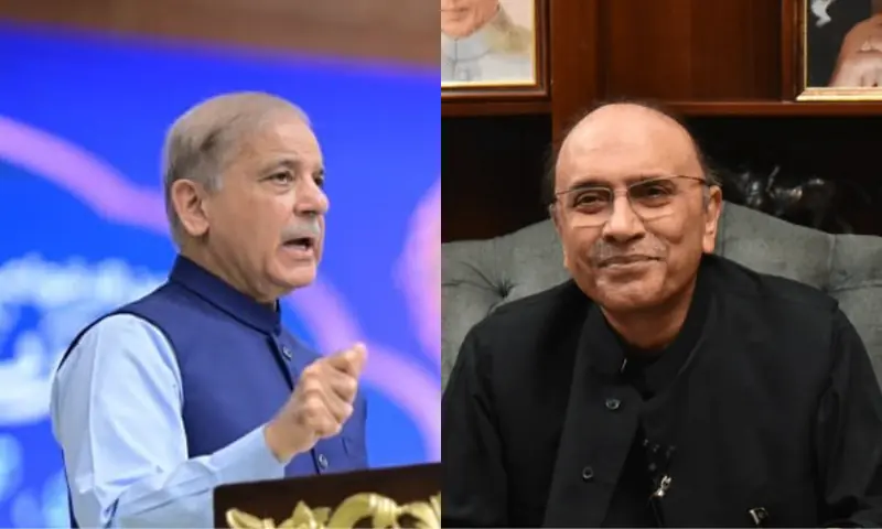 Prime Minister Shehbaz Sharif speaks at the International Seerat Conference in Islamabad on Aug 26, 2026 (L); President Asif Ali Zardari addresses the 3rd China-Indian Ocean Region Forum via a video message on Dec 16, 2024 (R). — PMO/PID file photo Prime Minister Shehbaz Sharif speaks at the International Seerat Conference in Islamabad on Aug 26, 2026 (L); President Asif Ali Zardari addresses the 3rd China-Indian Ocean Region Forum via a video message on Dec 16, 2024 (R). — PMO/PID file photo