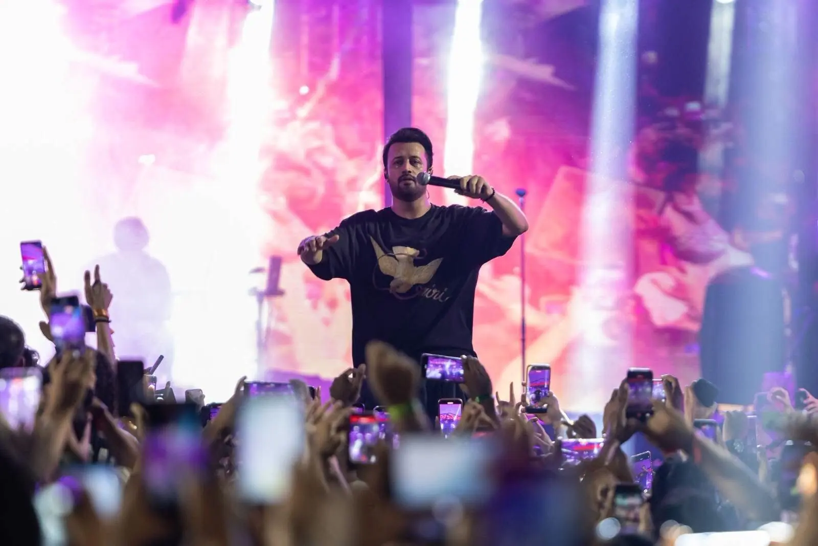 Atif Aslam performs at a concert at Madani Avenue in Dhaka on July 24, 2026 | Sajjad Hossain