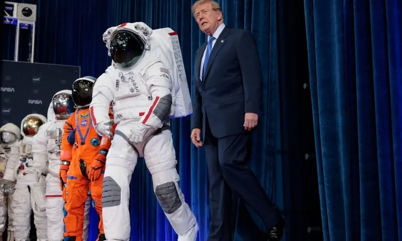 US President Donald Trump reacts as he arrives for a Congressional Space Medal of Honor presentation to the Artemis II crew at NASA's Johnson Space Center in Houston, Texas, US, August 28, 2026. — Reuters US President Donald Trump reacts as he arrives for a Congressional Space Medal of Honor presentation to the Artemis II crew at NASA's Johnson Space Center in Houston, Texas, US, August 28, 2026. — Reuters