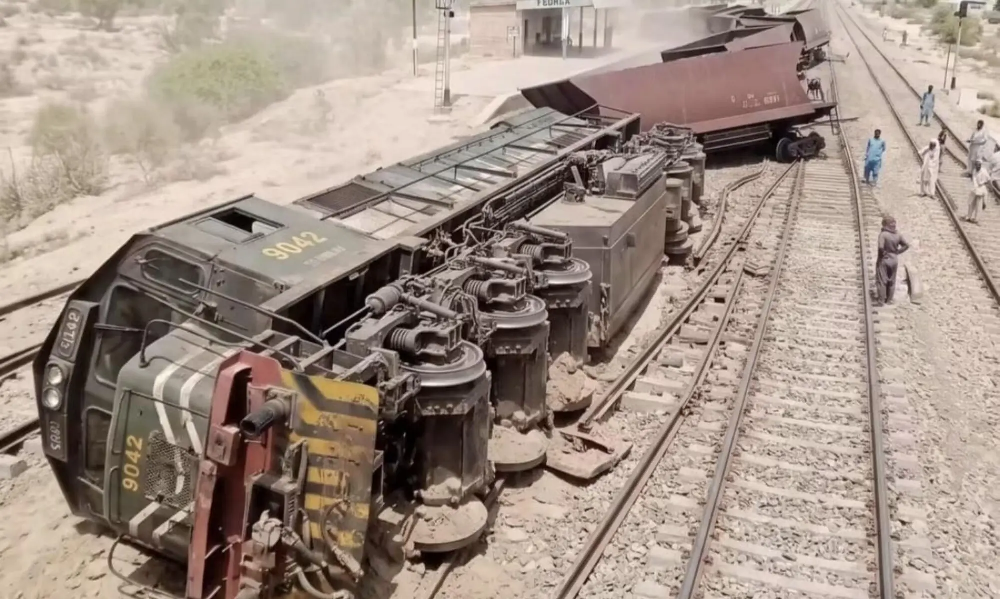 A picture of the Yousafwala coal train after a derailment at Feroza railway station, some 68km from Rahim Yar Khan. — Photo provided by author A picture of the Yousafwala coal train after a derailment at Feroza railway station, some 68km from Rahim Yar Khan. — Photo provided by author