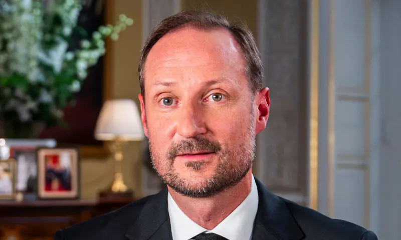 Norway's new King Haakon VIII makes his first speech to the nation at the Royal Palace in Oslo on August 29, 2026. &mdash; AFP