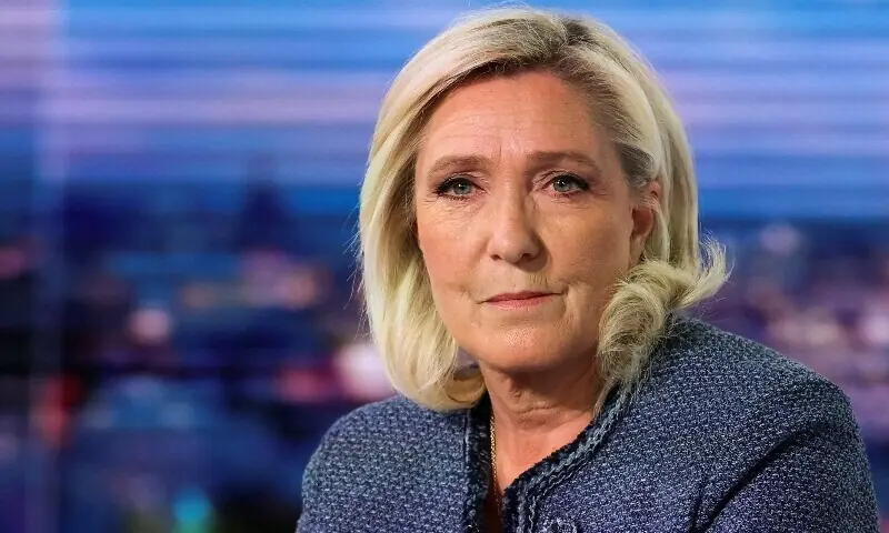 President of the far-right Rassemblement National (RN) parliamentary group Marine Le Pen poses prior to an interview, March 31, 2025. &mdash; Reuters