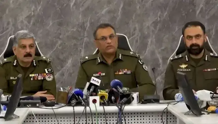 Punjab Inspector General of Police Abdul Kareem speaking at a press conference at the Central Police Office, Lahore on August 25, 2026. &mdash; Screengrab via punjabpolice/Facebook