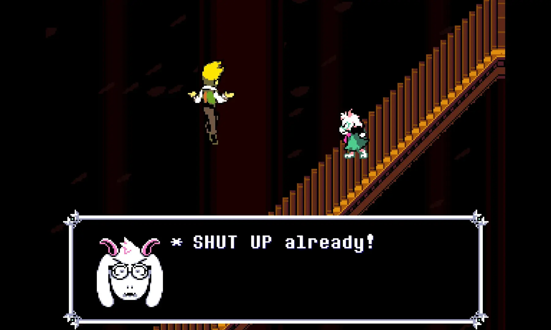 Ralsei snaps. — screengrab via author