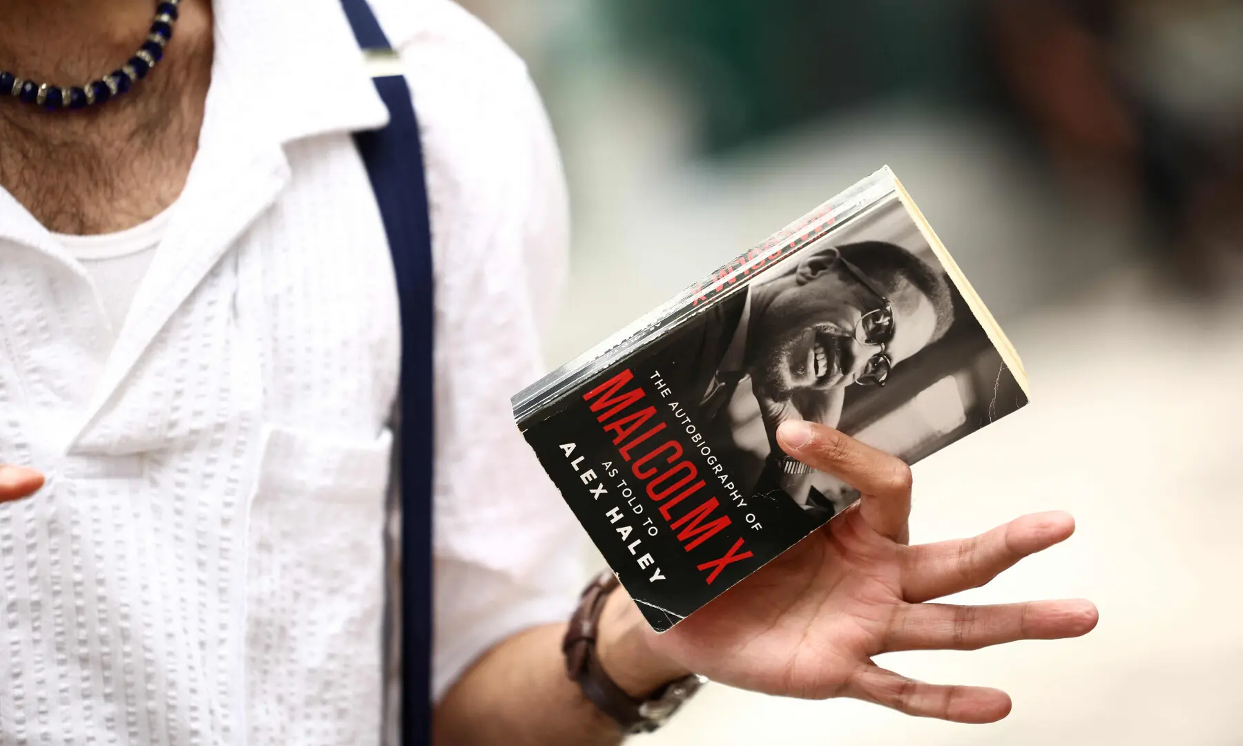 Asad Dandia conducts a guided tour about Malcolm X in the Harlem area of New York on Aug 22, 2026. — AFP Asad Dandia conducts a guided tour about Malcolm X in the Harlem area of New York on Aug 22, 2026. — AFP