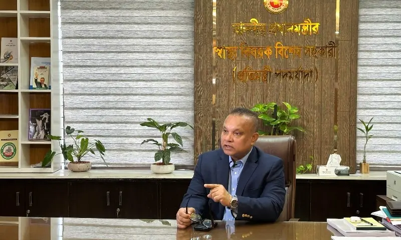 Special assistant to Bangladesh’s Prime Minister Tarique Rahman for health, SM Ziauddin Hyder. speaks during an interview with AFP in Dhaka on Sept 3, 2026. — AFP