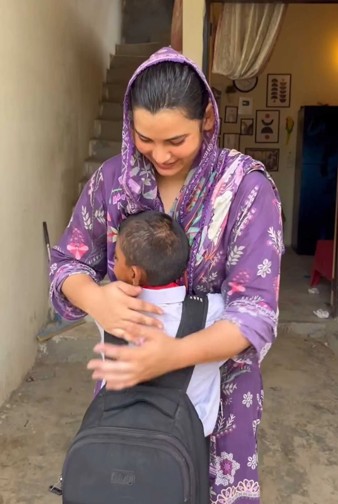 Content creator DHA Wali Maid posted the most wholesome video of her kids going to a new school