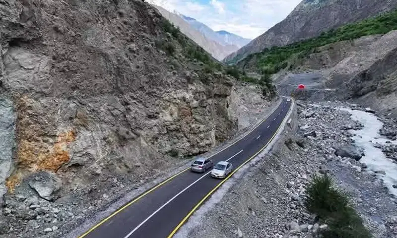 the 36km Karakoram Highway-Naltar to Satrangi Lake Road is one of the key thoroughfares proposed for takeover by the federal government.&mdash;Dawn