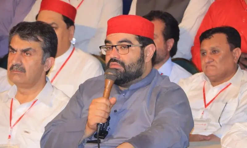 Awami National Party central president Senator Aimal Wali Khan addresses a press conference on August 27, 2026. — @ANPMarkaz/X Awami National Party central president Senator Aimal Wali Khan addresses a press conference on August 27, 2026. — @ANPMarkaz/X