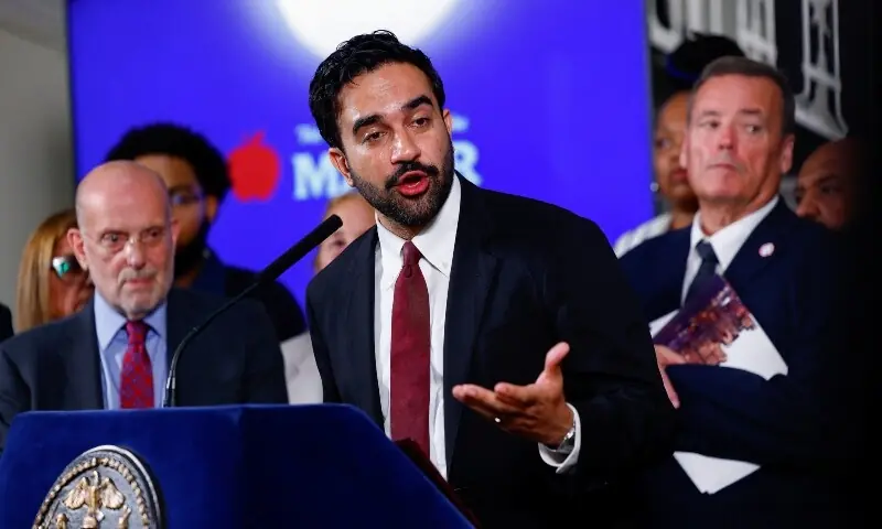 New York City Mayor Zohran Mamdani attends a press conference, releasing more than 170,000 pages of previously unreleased records related to air quality in the aftermath of the Sept. 11 attacks, at City Hall in New York, US on September 8, 2026. &mdash;Reuters