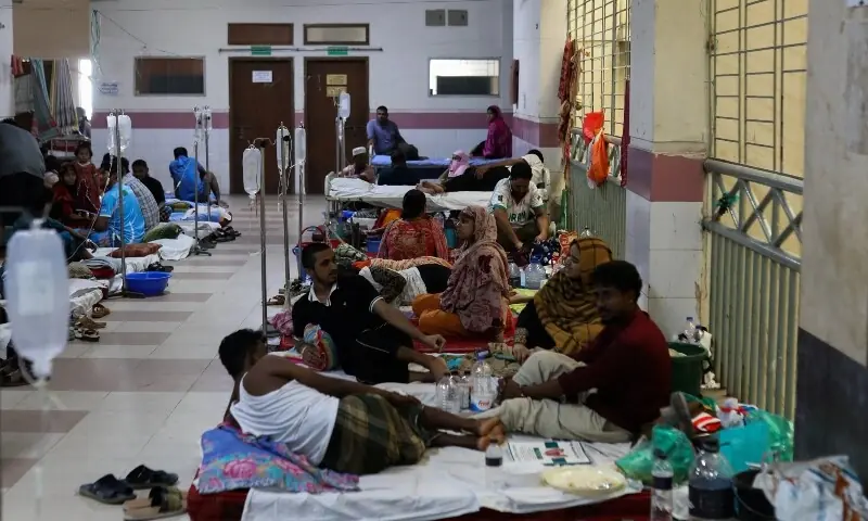 Patients infected with dengue receive treatment at a hospital in Dhaka, Bangladesh, on September 7, 2026. &mdash; Reuters