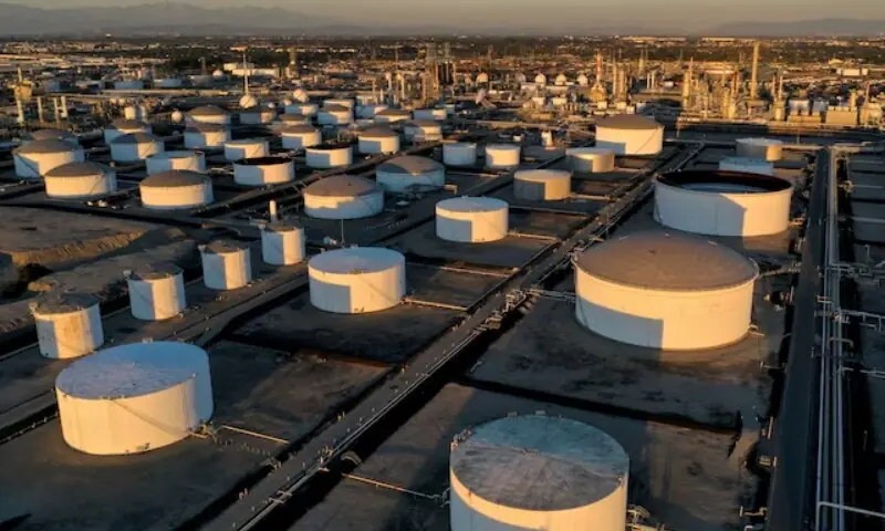 Storage tanks are seen at Marathon Petroleum's Los Angeles Refinery, which processes domestic & imported crude oil in Carson, California, US, on March 11, 2022. —Reuters/File Storage tanks are seen at Marathon Petroleum's Los Angeles Refinery, which processes domestic & imported crude oil in Carson, California, US, on March 11, 2022. —Reuters/File