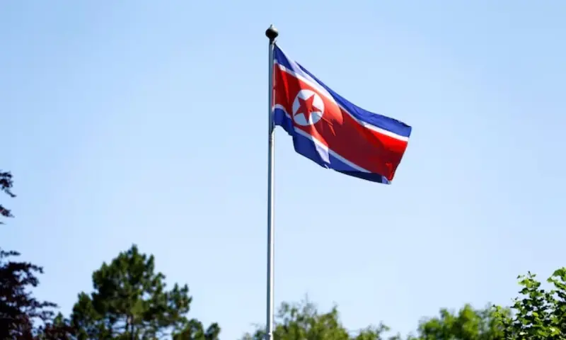 The flag of North Korea is seen in Geneva, Switzerland, June 20, 2017. &mdash; Reuters