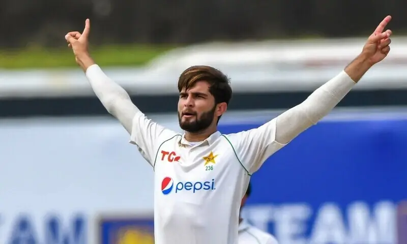 Shaheen Shah Afridi struck in his second over, finding a way through Dimuth Karunaratne's defences. — AFP Shaheen Shah Afridi struck in his second over, finding a way through Dimuth Karunaratne's defences. — AFP
