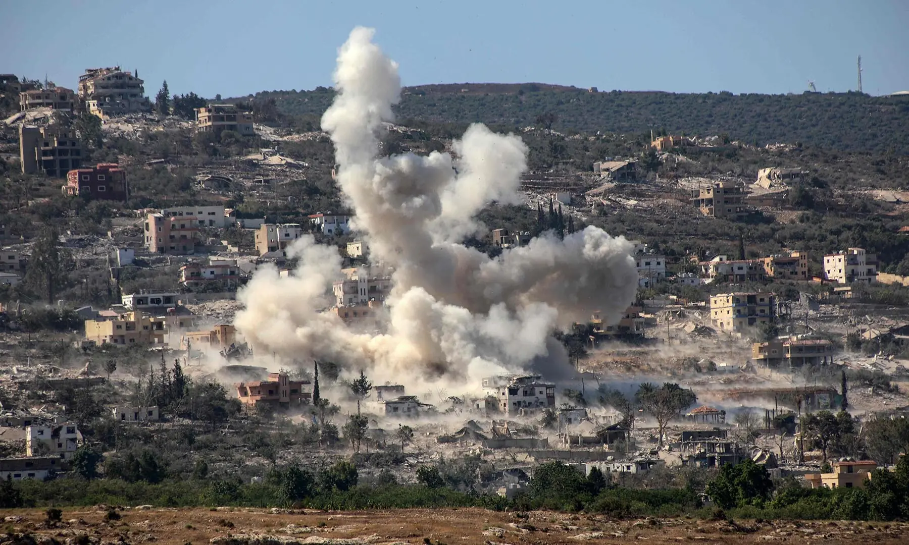 This photograph taken from the southern Lebanese village of al-Haniyya shows smoke as it rises from the site of an Israeli airstrike that targeted the village of al-Mansouri on September 10, 2026. &mdash; AFP