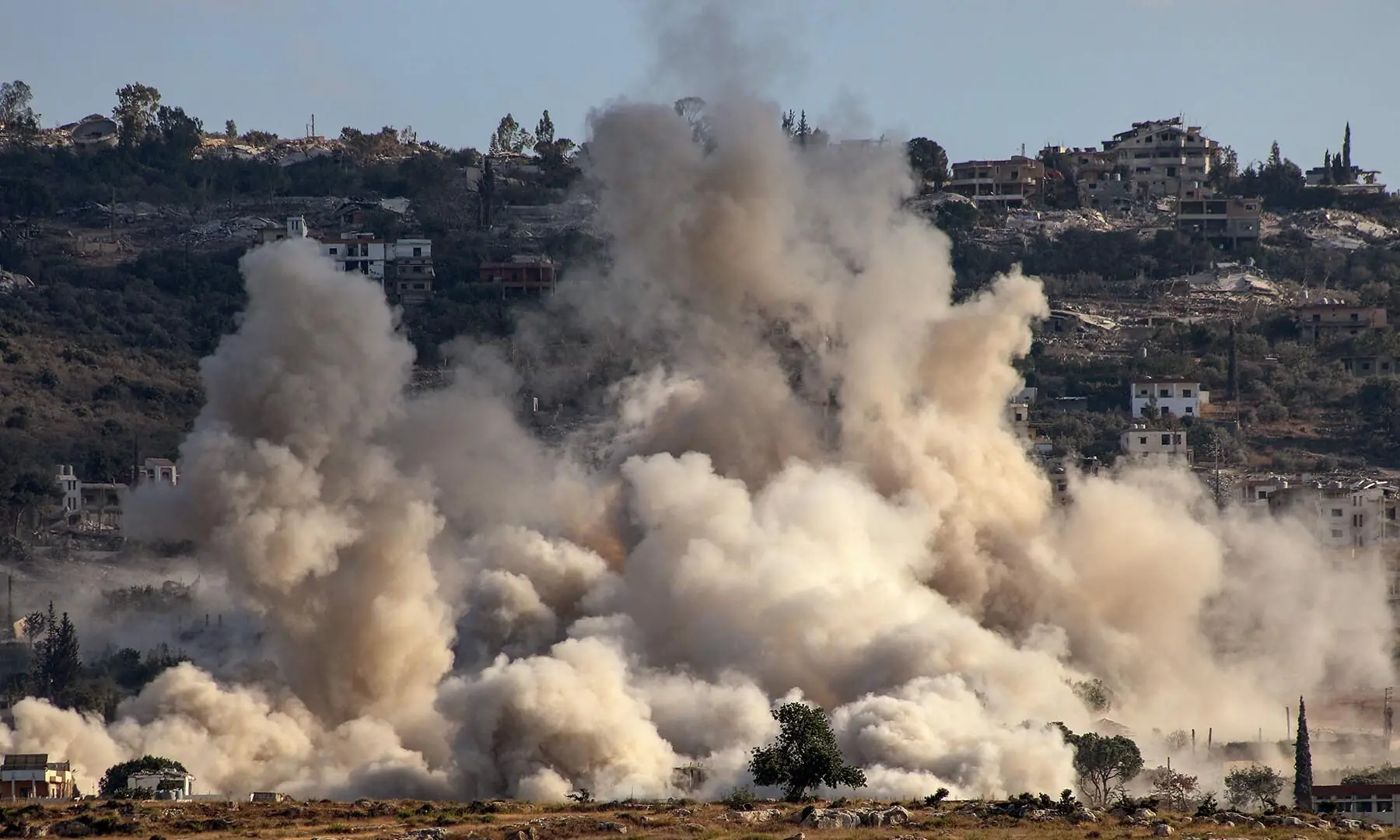 This photograph taken from the southern Lebanese village of al-Haniyya shows smoke as it rises from the site of an Israeli airstrike that targeted the village of al-Mansouri on September 10, 2026. &mdash; AFP