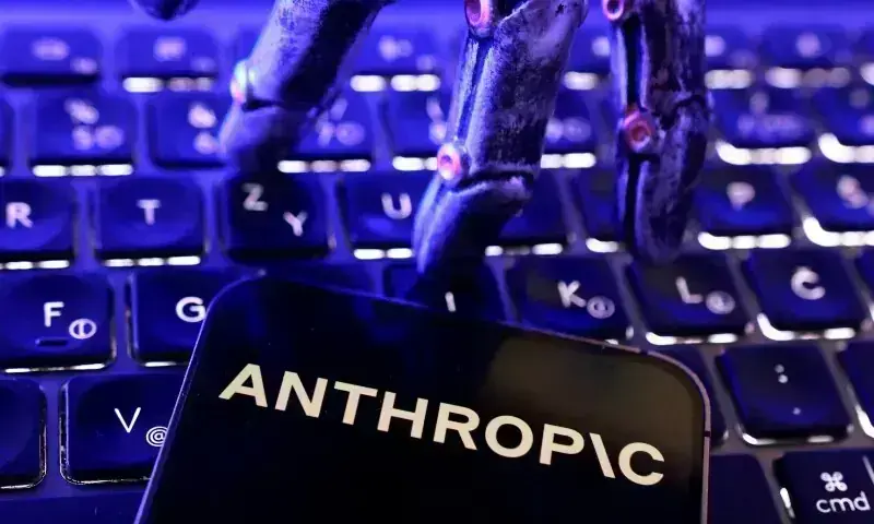 Anthropic logo, a keyboard and a robotic hand in this illustration created on June 5, 2026. &mdash;Reuters/File