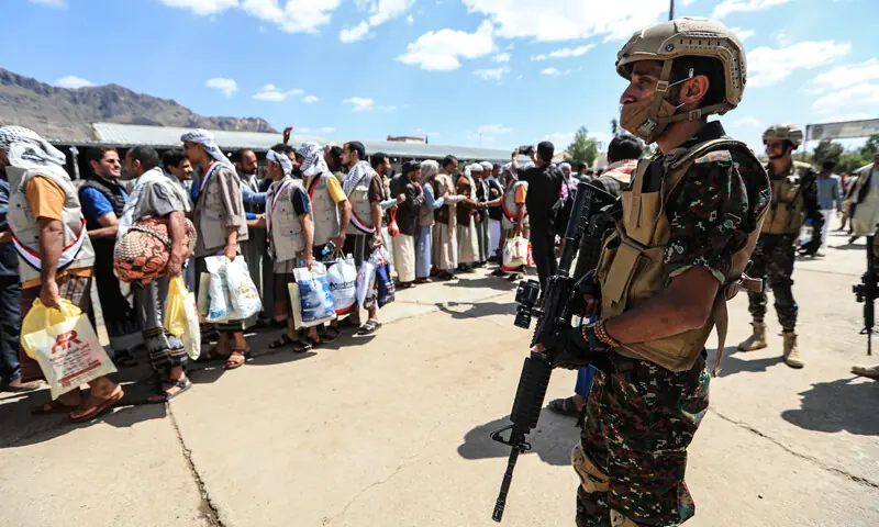 prisoners loyal to Yemen&rsquo;s Houthi forces arrive in Sanaa after being liberated from prisons on the country&rsquo;s western coast, where they were held by pro-government troops.&mdash;AFP