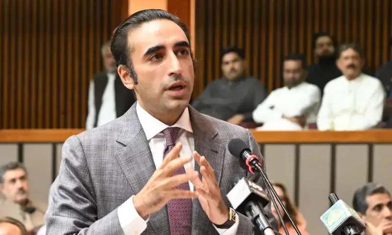 PPP Chairperson Bilawal Bhutto-Zardari addresses the National Assembly on June 18, 2026. &mdash; NA Media Cell/File