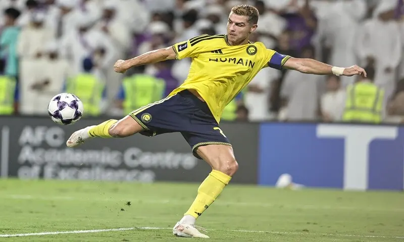 Al-Nassr's Cristiano Ronaldo in action during the AFC Champions League Elite match against Al-Ain at the Hazza Bin Zayed Stadium in Al-Ain on September 15, 2026. —AFP Al-Nassr's Cristiano Ronaldo in action during the AFC Champions League Elite match against Al-Ain at the Hazza Bin Zayed Stadium in Al-Ain on September 15, 2026. —AFP