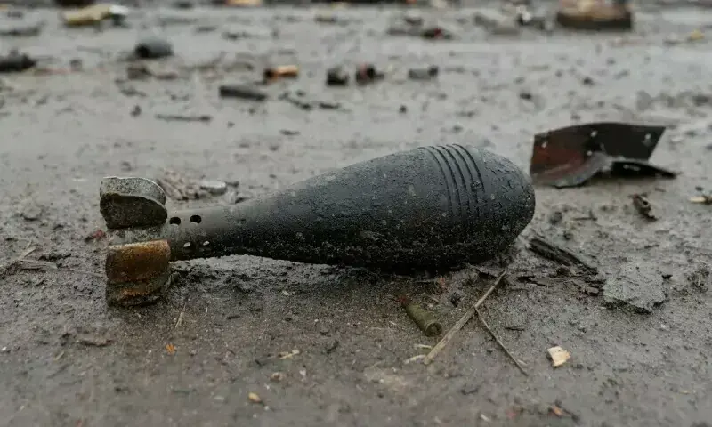 A mortar shell is seen next to a destroyed military vehicle in the village of Nova Basan, in Chernihiv region, Ukraine April 1, 2022.— Reuters/File A mortar shell is seen next to a destroyed military vehicle in the village of Nova Basan, in Chernihiv region, Ukraine April 1, 2022.— Reuters/File