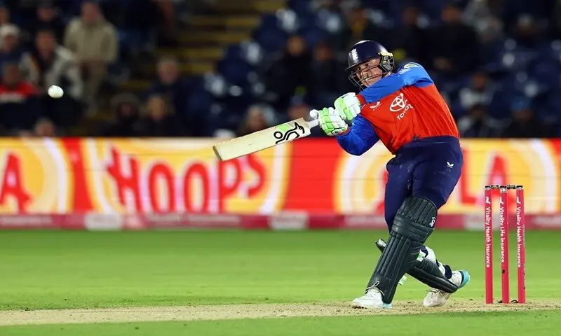 England batter Tom Banton plays a shot during the second T20 International against Sri Lanka at the Sophia Gardens in Cardiff on September 17, 2026. &mdash;Reuters