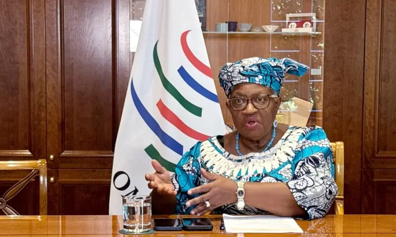 Ngozi Okonjo-Iweala, director general of the World Trade Organization attends an interview with Reuters in Geneva, Switzerland, on September 2, 2025. —Reuters/File Ngozi Okonjo-Iweala, director general of the World Trade Organization attends an interview with Reuters in Geneva, Switzerland, on September 2, 2025. —Reuters/File