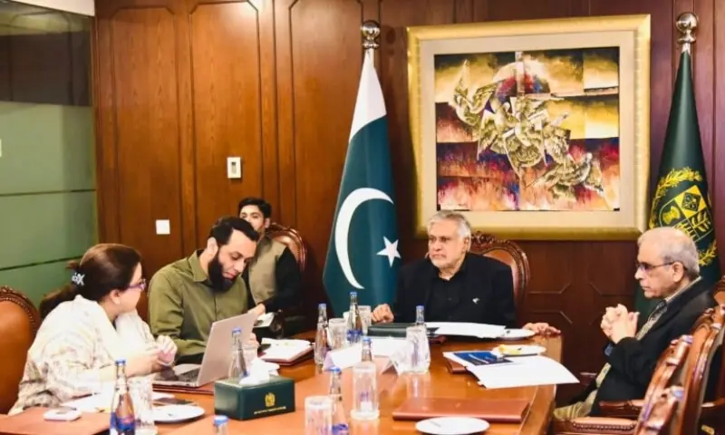 Deputy Prime Minister and Foreign Minister Senator Mohammad Ishaq Dar chairs a meeting of the National Steering Committee on Fuel Subsidy on Saturday, Sep 19. -- Photo courtesy @DPM_PK/X
