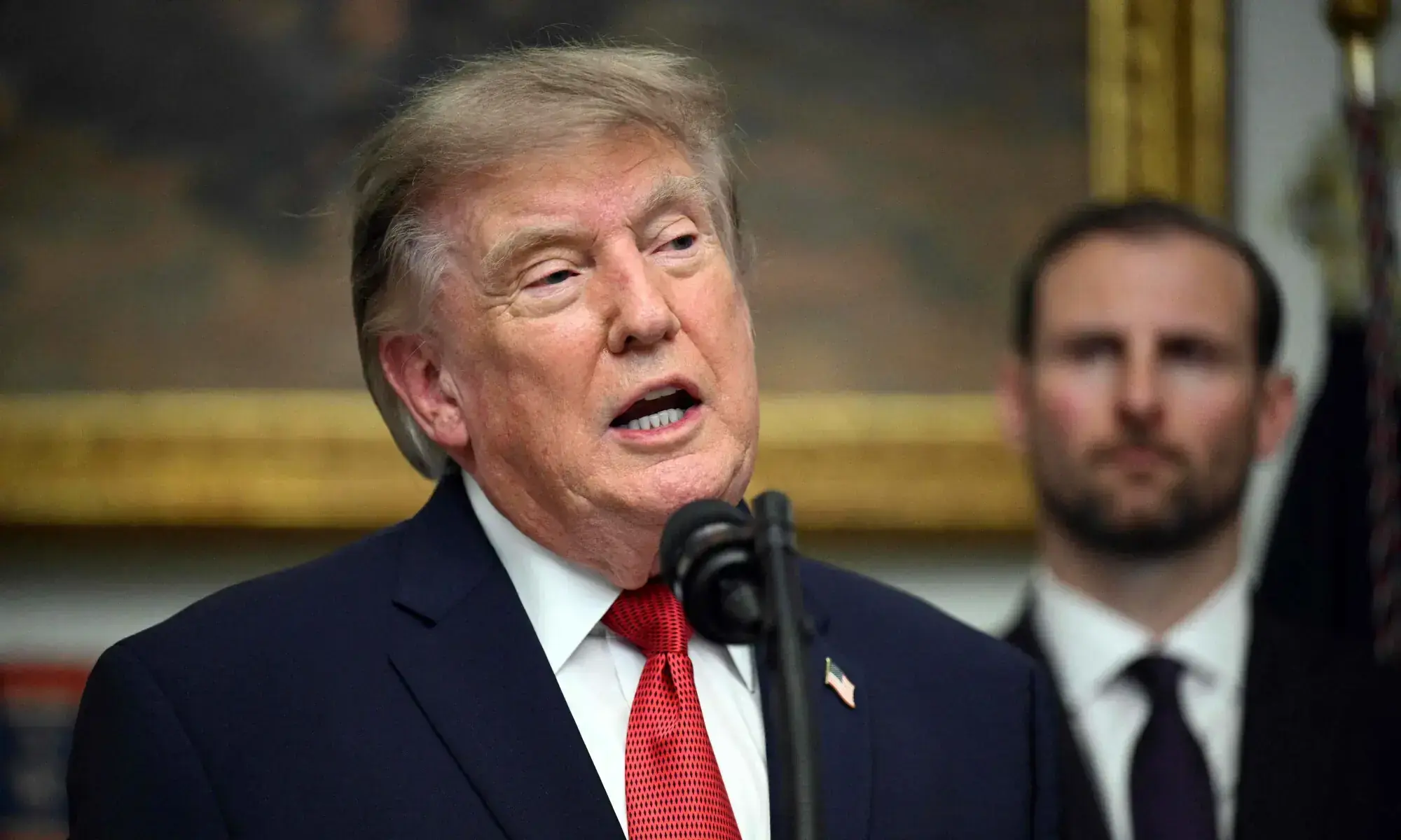 US President Donald Trump delivers remarks during a meeting with cryptocurrency executives in the Roosevelt Room of the White House in Washington, DC, on August 19, 2026. — AFP US President Donald Trump delivers remarks during a meeting with cryptocurrency executives in the Roosevelt Room of the White House in Washington, DC, on August 19, 2026. — AFP