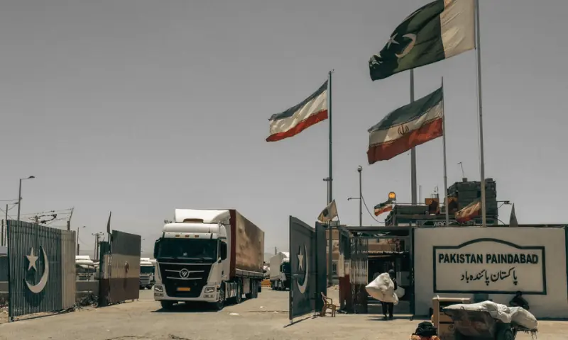 Iranian cargo trucks cross into the Pakistan-Iran border at Taftan, Balochistan, amid the ongoing conflict between Israel and Iran. —AFP/File Iranian cargo trucks cross into the Pakistan-Iran border at Taftan, Balochistan, amid the ongoing conflict between Israel and Iran. —AFP/File