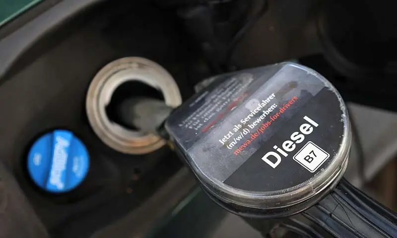 A photo of a diesel nozzle at a fuel station near Bonn, Germany on March 13, 2022. — Reuters/File A photo of a diesel nozzle at a fuel station near Bonn, Germany on March 13, 2022. — Reuters/File