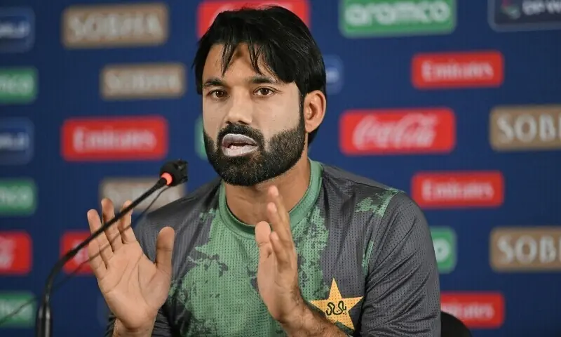 Pakistan&rsquo;s captain Mohammad Rizwan addresses a presser at National Stadium in Karachi on February 18 on the eve of their ICC Champions Trophy one-day international (ODI) cricket match against New Zealand on Feb 18, 2025. &mdash; AFP/ File