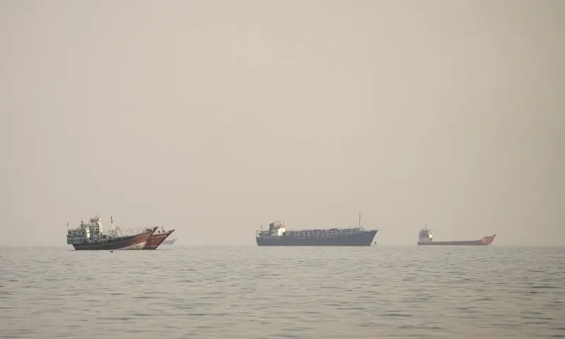Vessels at the Strait of Hormuz, as seen from Musandam, Oman, September 23, 2026. &mdash; Reuters